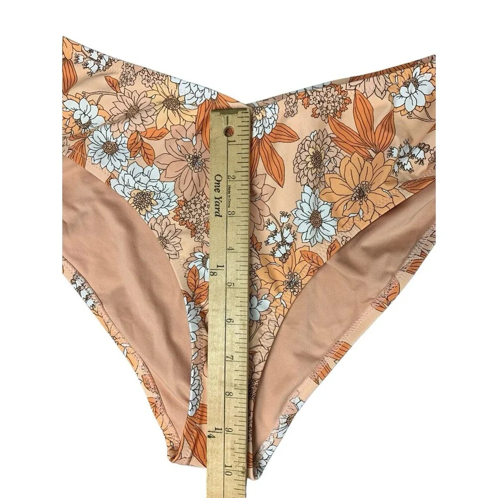 New! J Crew Hipster Curved Waist Cheeky Bikini Bottom Women's XXL Zinnia Floral